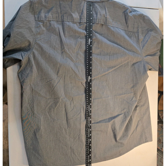 Wrangler Shirt Men's 2XL Gray Long Roll Tab Sleeves Collar Button Down - Picture 8 of 16